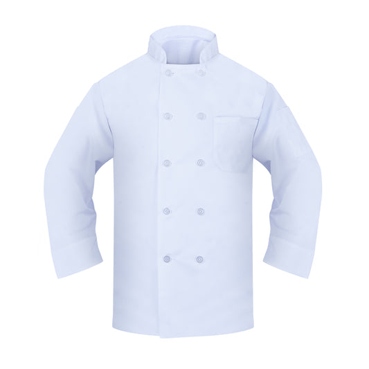 Chef Coat, Pearl Buttons, 2 Pockets  - 12 pcs/Case