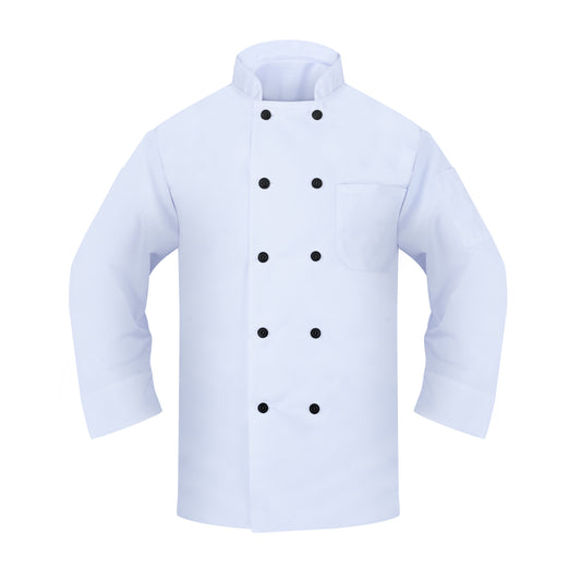 Chef Coat, Black Button - 18 pcs/Case