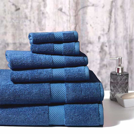 Bath Towel Set Navy Peony