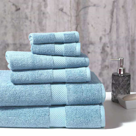 Bath Towel Set Sky Blue