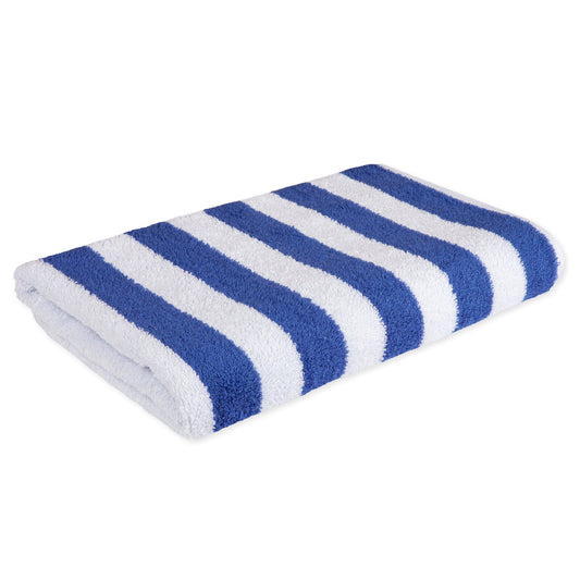 30x60 inch Blue with White Stripes Pool Towel