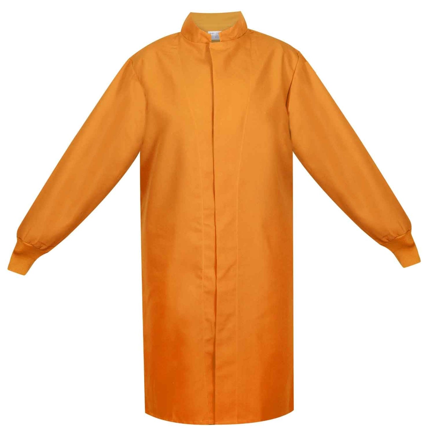 Orange Lab Coat with Long Sleeves and No Pockets